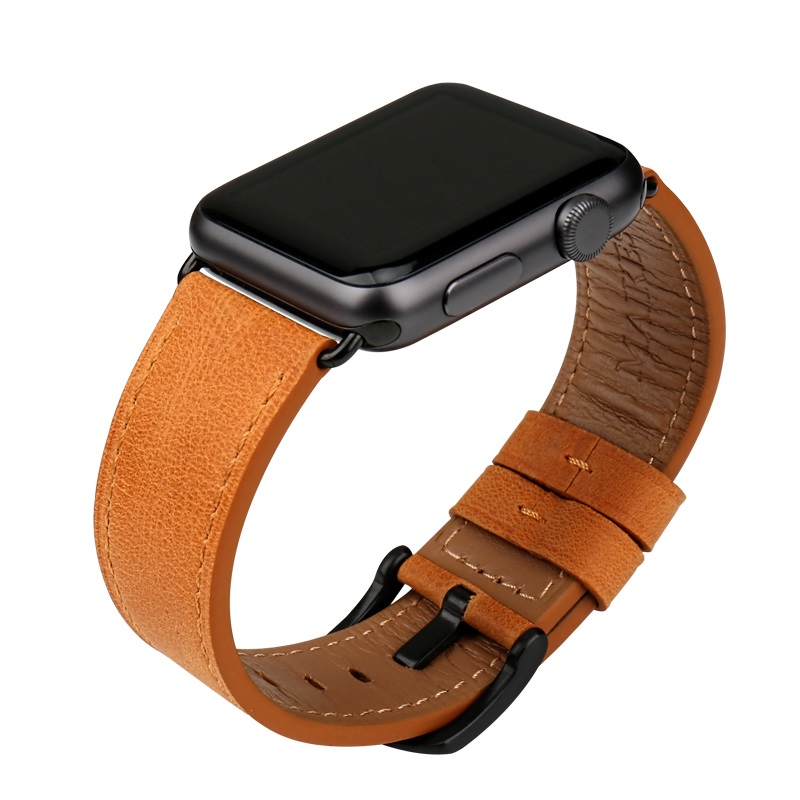 CBUW05 Qualitätslederarmband Uhrenarmband für Apple Watch Serie 5 4 3 2 1