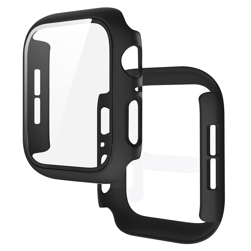 CBWC23 Полное покрытие Закаленное стекло экрана защитника ПК Чехол для часов для Apple Watch Series 6 5 4 3 2 1 38 мм 42 мм 40 мм 44 мм
