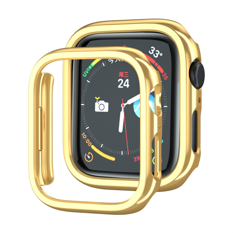 CBWC28 Electroplating PC Bumper Protective Case voor Apple Watch 45mm 41 mm 44 mm 40 mm 42 mm 38 mm