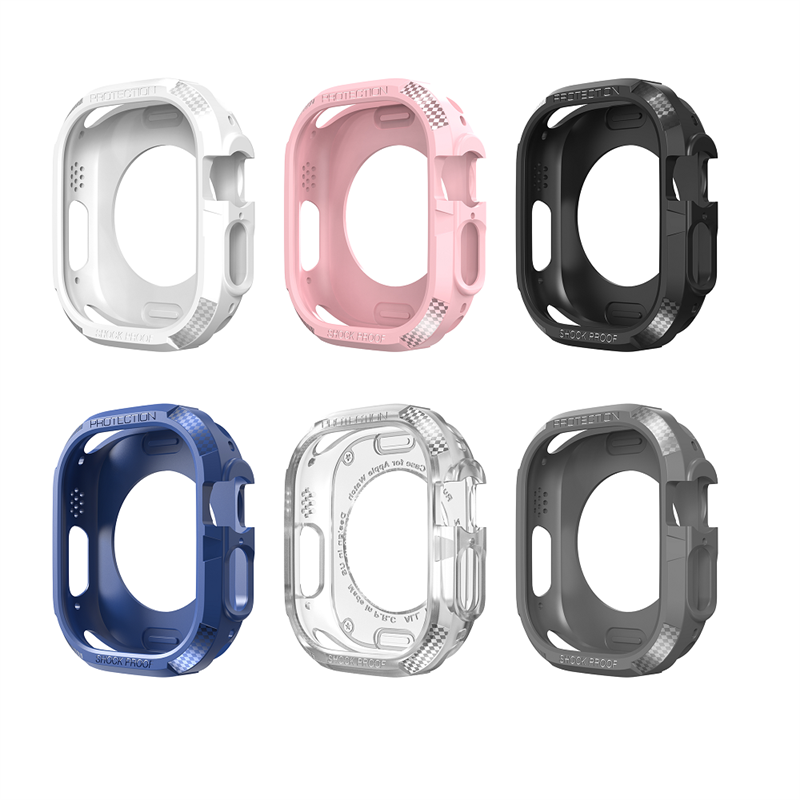 CBWC34 Caso de protección de la cubierta de reloj TPU de TPU para Apple Watch Ultra Case 49 mm