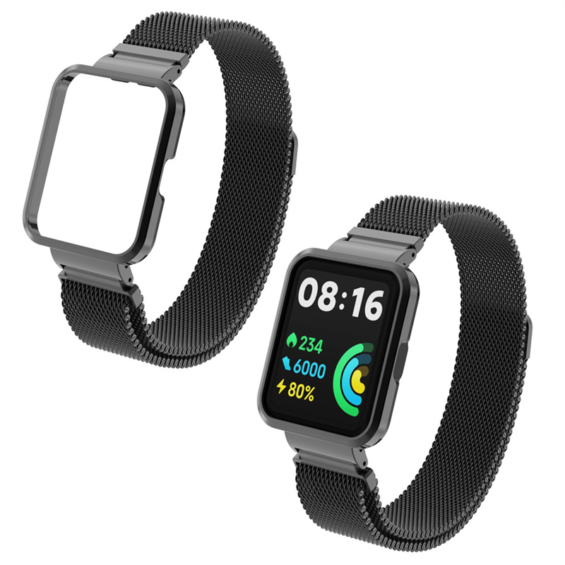 CBXM-W03 Bande di orologi a loop milanese in acciaio inossidabile magnetico per Xiaomi Redmi/Mi Watch 2 Lite Band