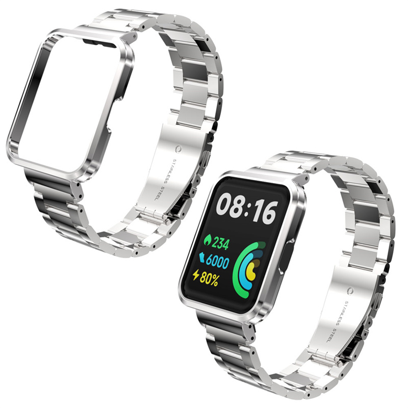 CBXM-W05 Sobre de bande de montre en acier inoxydable en métal solide pour Xiaomi Redmi Mi Watch 2 Lite