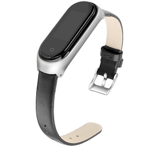 CBXM421 Skórzany pasek Xiaomi Mi Band 3 4 Smart Watch