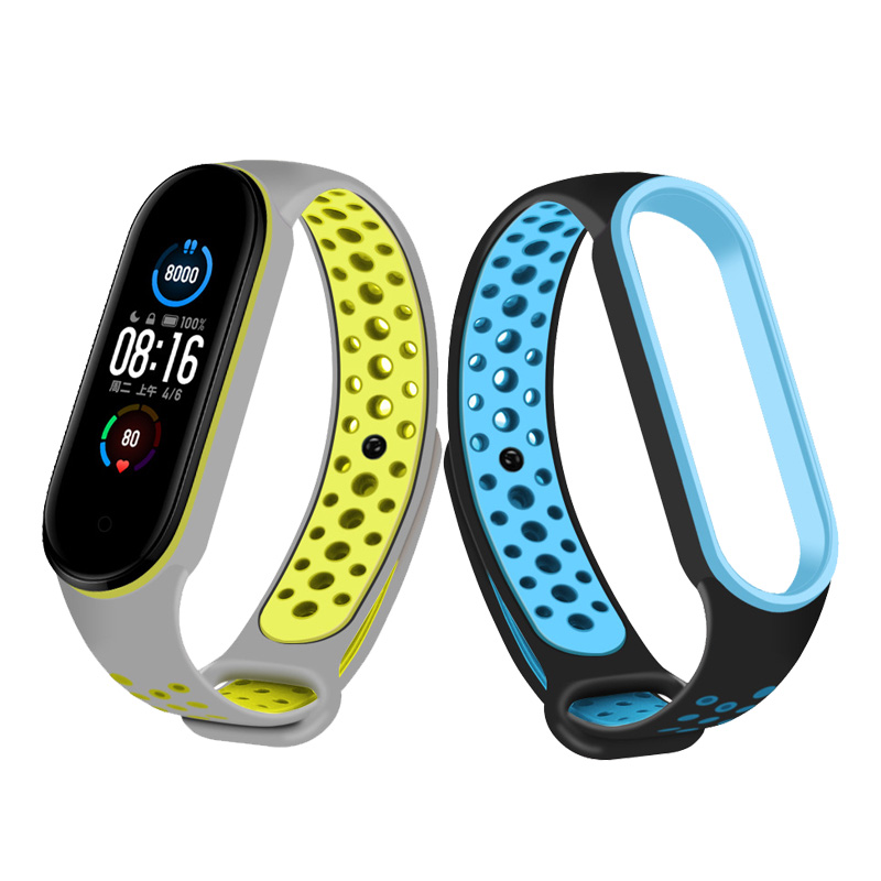 CBXM518 Mi Band 5 Silikonarmband Zweifarbig Correa Para Für Xiaomi Mi Band 5 Fitness Armband