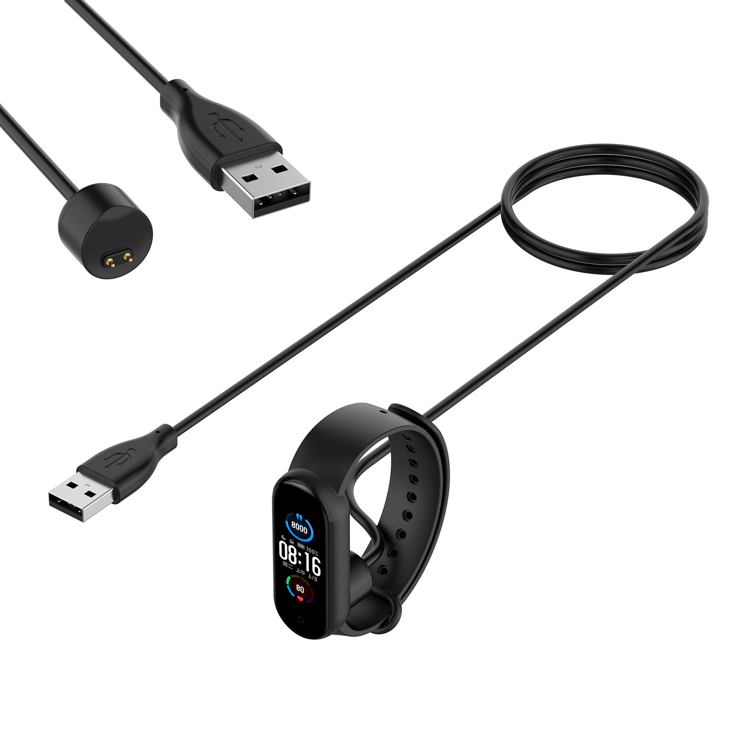 CBXM522 Magnetyczny kabel ładowania USB Smart Watch Cable do Xiaomi Mi Band 7 6 5 Inteligentna bransoletka