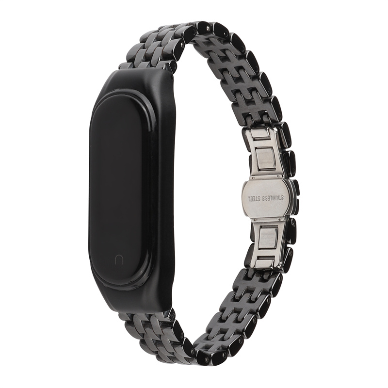CBXM579 Stainless Steel Ceramics Watch Band Strap For Xiaomi Mi Band 6/5 4/3 Wristband