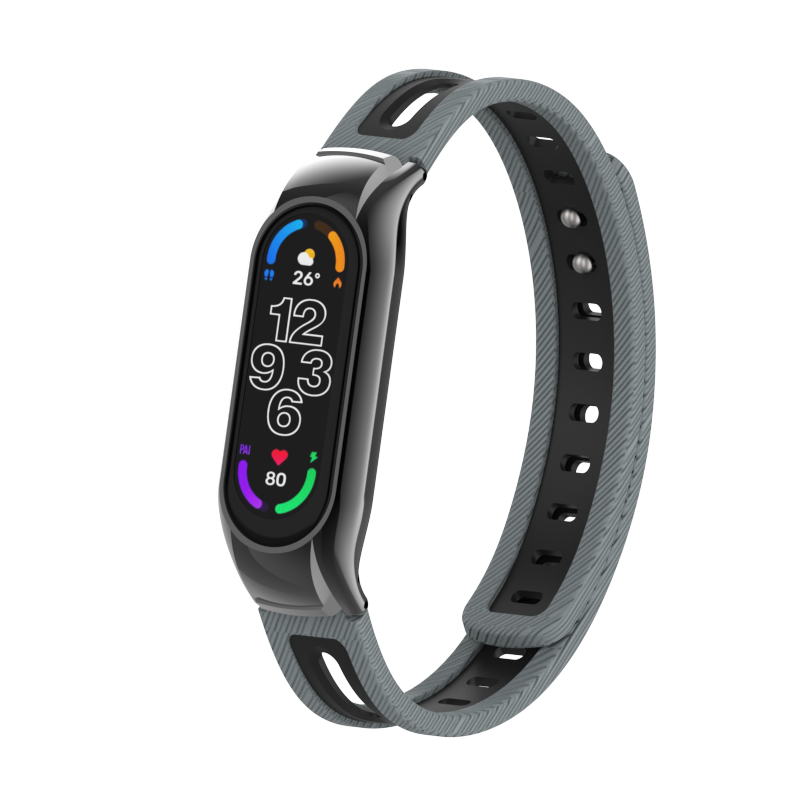 CBXM7-14 Correa de bandas de reloj de pulsera TPU de doble color para Bracelet de Fitness Smart Fitness Xiaomi