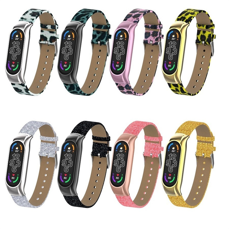 CBXM7-18 Großhandel Austauschbares PU Leder-Uhren-Bandband für Xiaomi Mi Band 7 Armband
