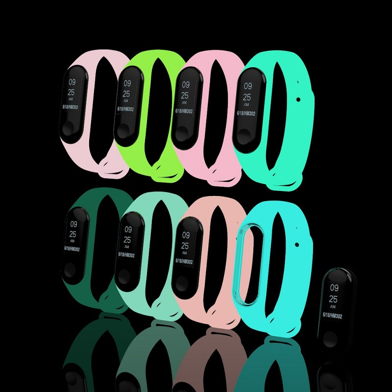 CMXM341 Xiaomi Band 3 Bracelet de montre en silicone coloré sport lumineux