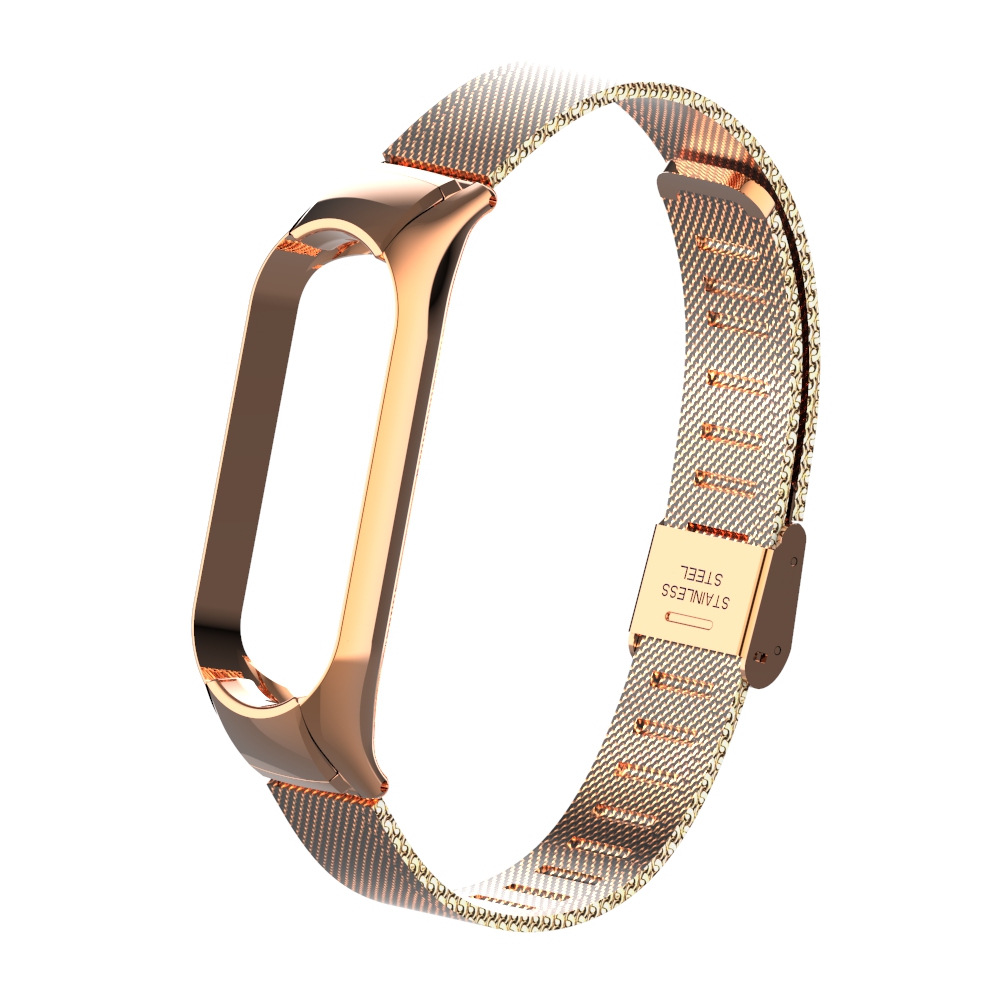Bracelet de montre-bracelet en acier inoxydable en maille pour bracelet en métal Xiaomi Mi Band 5 Miband 5