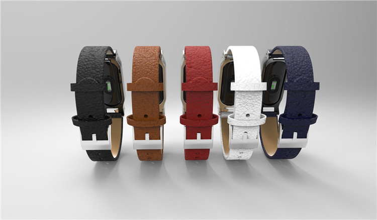 Xiaomi mi band 2 Genuine Leather Strap Stainless Metal Buckle