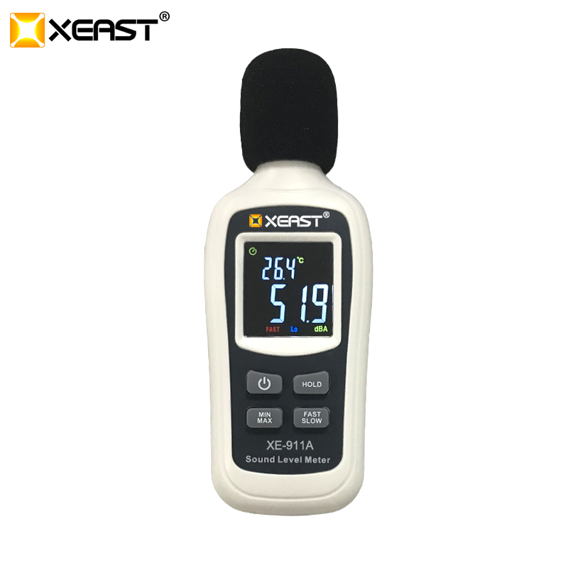 2019 XEAST بيع الساخنة المحمولة الرقمية مع شاشة LCD البسيطة مستوى الصوت متر XE-911A