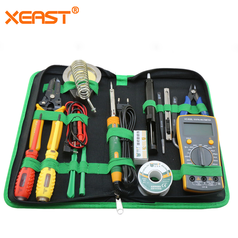 Kits de ferramentas de reparo XE-113 Telefone Móvel Reparação Ferramentas kit de reparo do telefone com multímetro de ferro de solda para o Telefone Laptop PC
