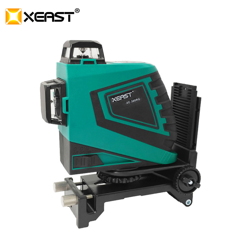 XEAST Niveau professionnel laser à 12 lignes de niveau laser 3D à nivellement automatique Ligne à faisceau laser vert 532nm, 30mw
