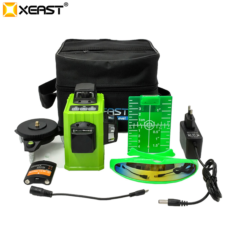 XEAST XE-61A 12线激光水平仪360自动调平交叉线3D激光水平绿色模式1