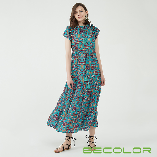 Floral Εκτύπωση Φόρεμα Κίνα Κατασκευαστής