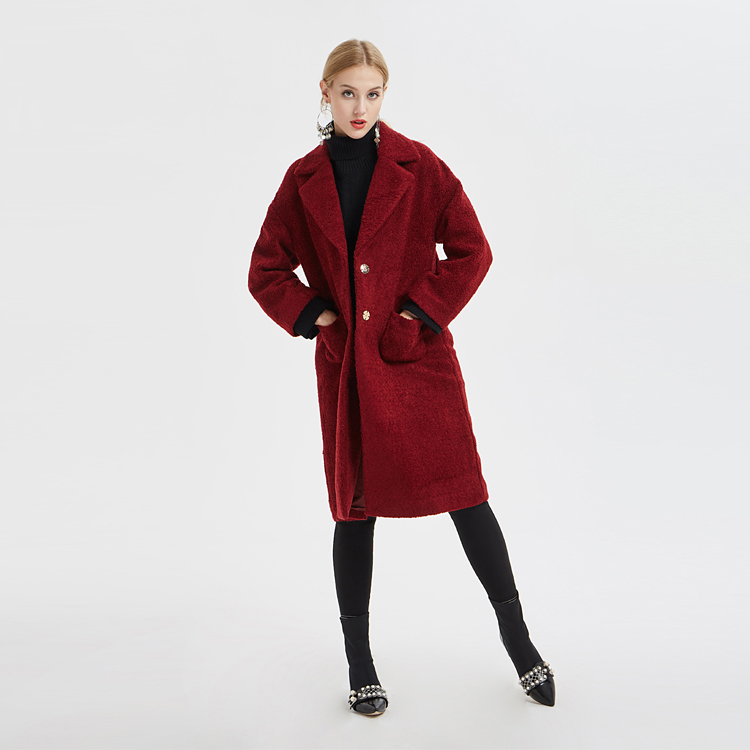 Ladies Wool Coat with Pockets