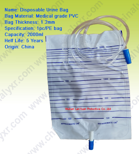 1000ml 2000ml Disposable Urine Bag