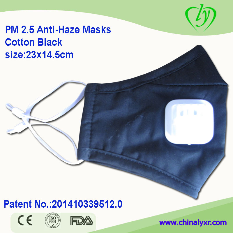 Black reusable cotton mask black