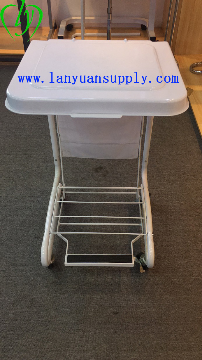 Chrome Medical Hamper Stand with Stainless Steel