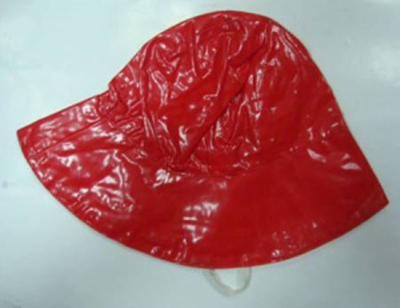 Comfortable and Waterproof PVC Red Rain Hood