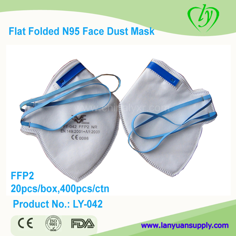 Jetable non tissé Masque FFP2 pliant poussière