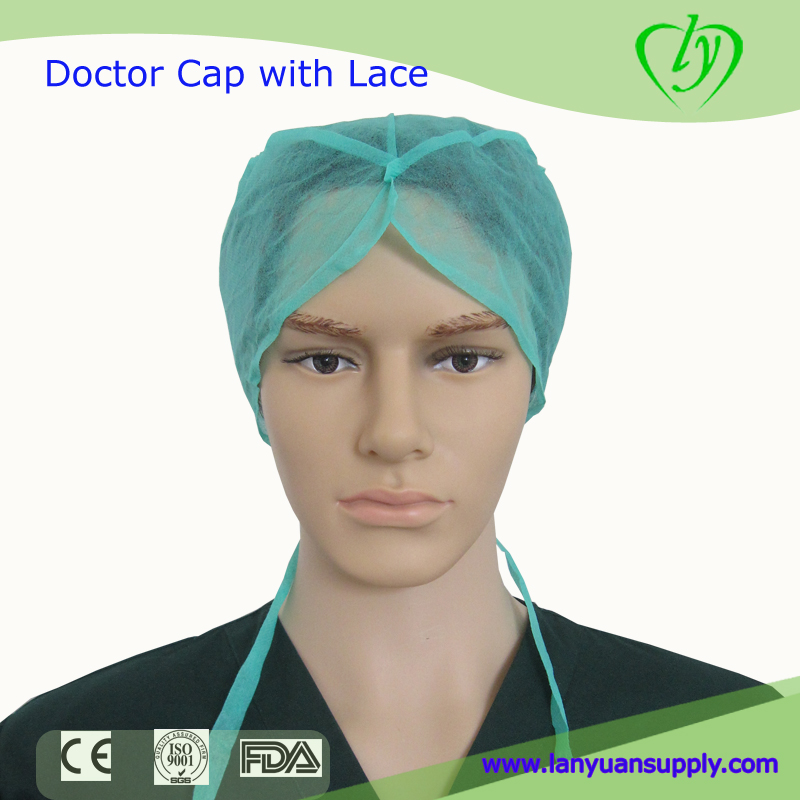 Disposable Nonwoven Doctor Cap with Lace