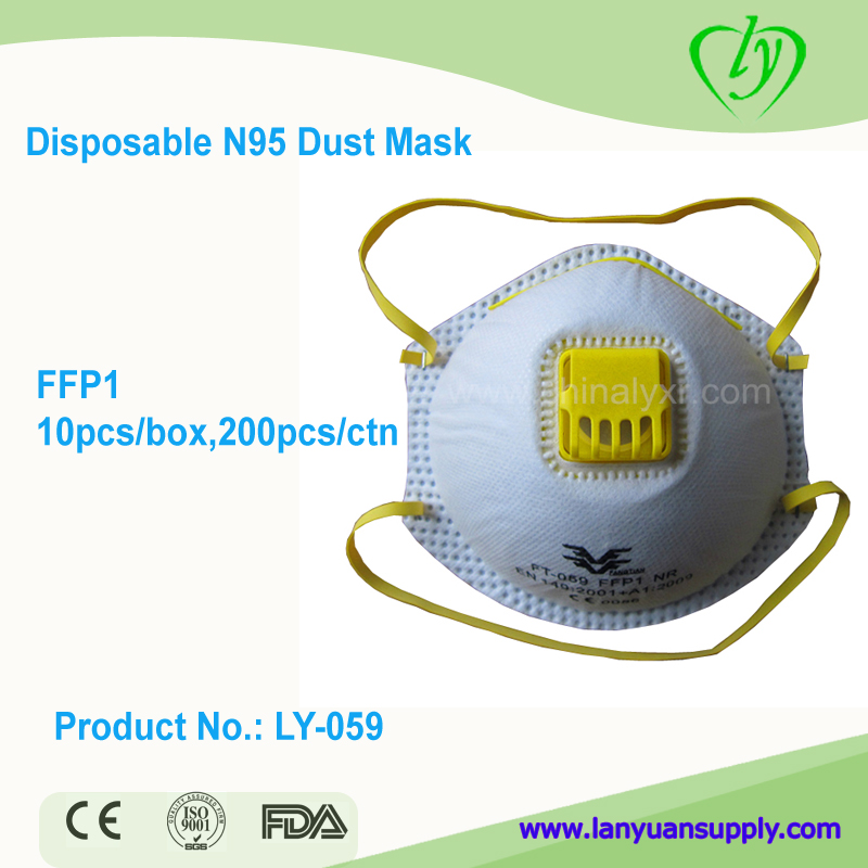 Masque jetable Nonwoven FFP1 poussière Visage