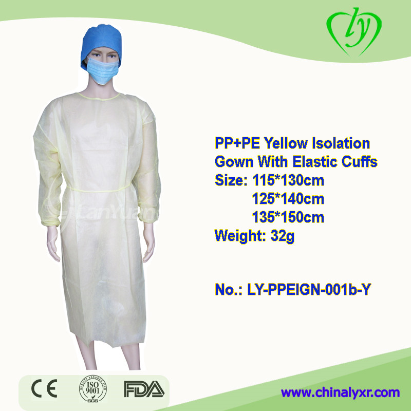 Disposable PP Surgical isolation patient gown for laboratory