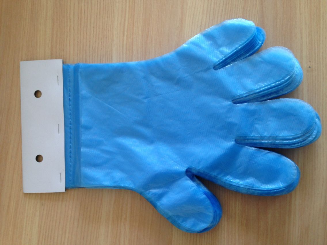 Disposable Polyethylene Glove With Hanging Hole