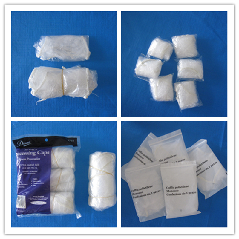 Disposable Transparent PE Shower Cap in Different Single-Package