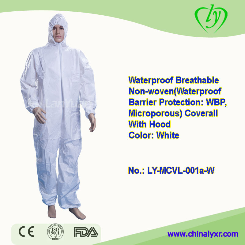 Disposable White Waterproof Breathable Hooded Case