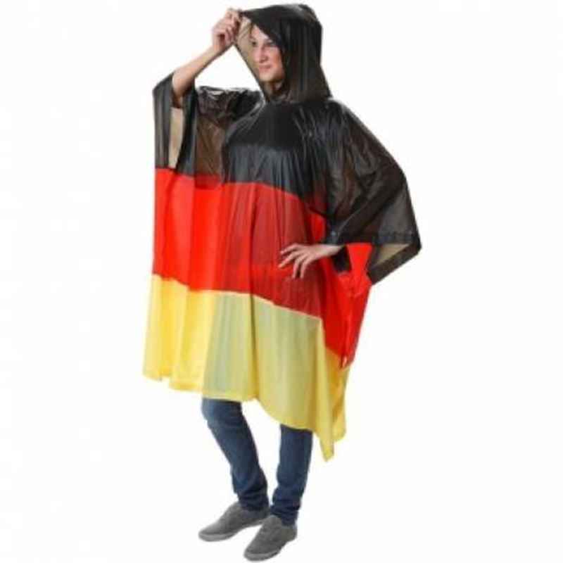 Emergency Weather PVC Flag Raincoat Jacket With Hood