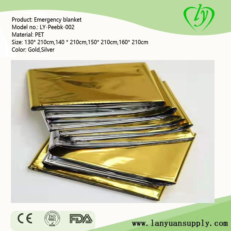 Gold Medical Rescue Outdoor First Aid Warm Emergency Blanket