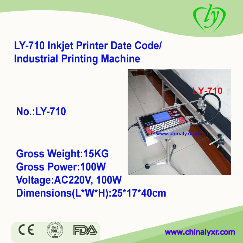 LY-710 Inkjet Printer Date Code/ Industrial Printing Machine
