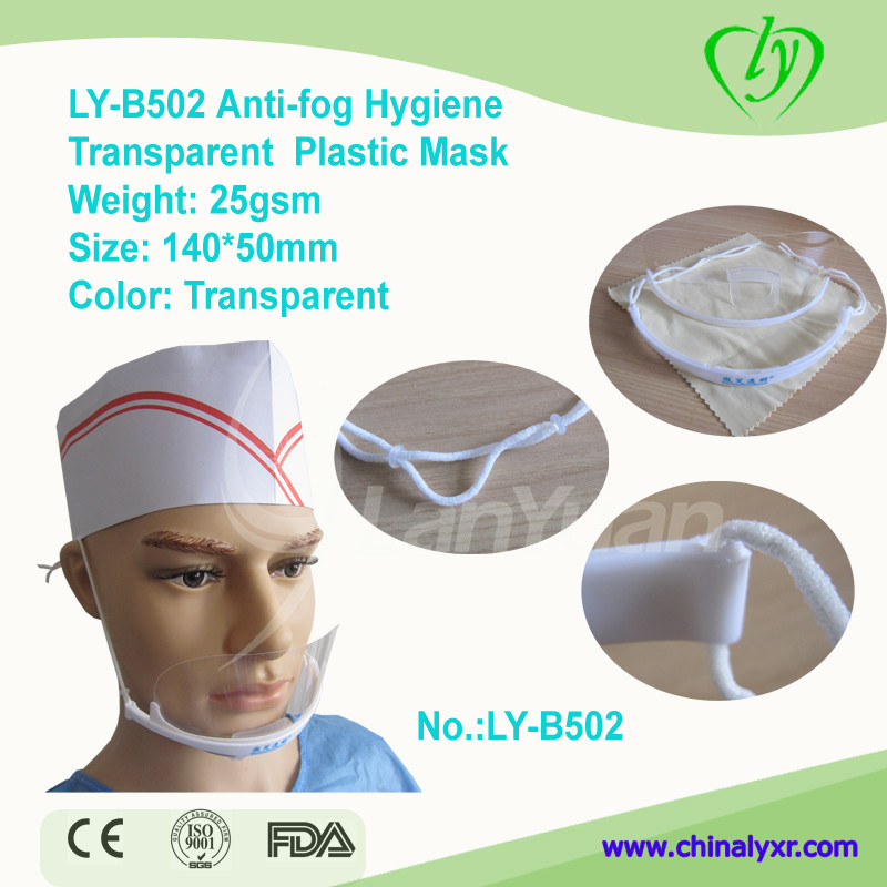 LY-B502 Anti-Beschlag-Hygiene-transparente Plastikmaske