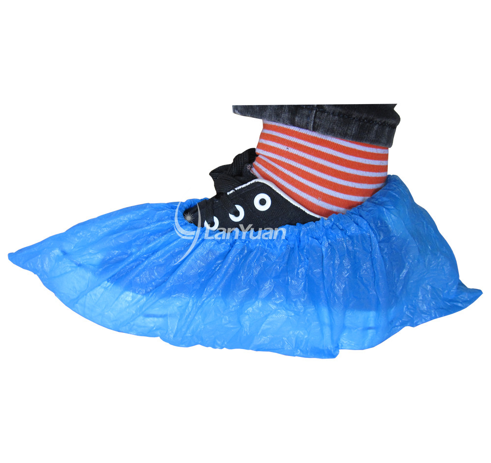 LY Blue Nonwoven disposable Anti-skid Waterproof hand-made Shoe cover