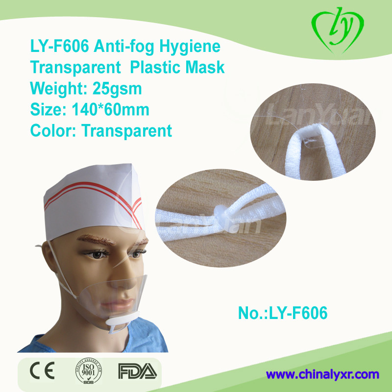 LY-F606 Anti-Beschlag-Hygiene-transparente Plastikmaske