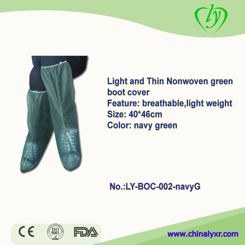 Light and Thin Nonwoven Navy Green Boot Cover