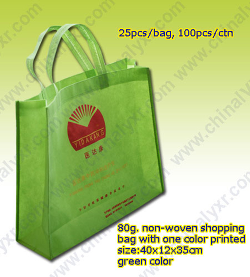 Ly Nonwoven Shopping Bag in Green