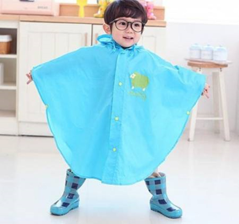 Mignon Multicolore et imperméable à l'eau Chilren pluie Poncho
