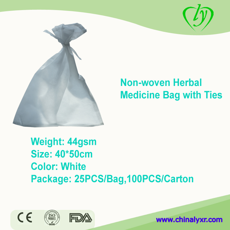 Non woven Herbal Medicine Bag with Ties