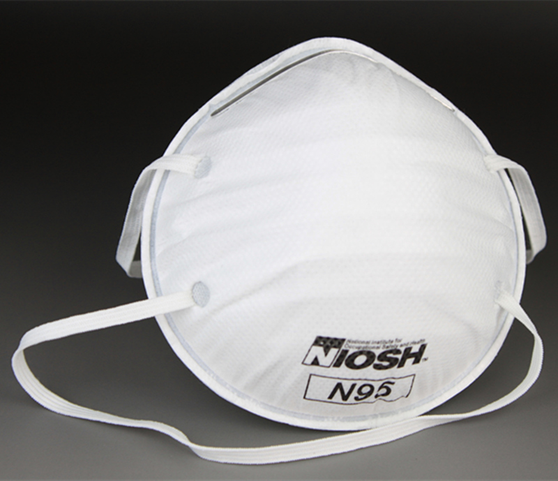 Masque facial non tissé N95 sans valve en blanc