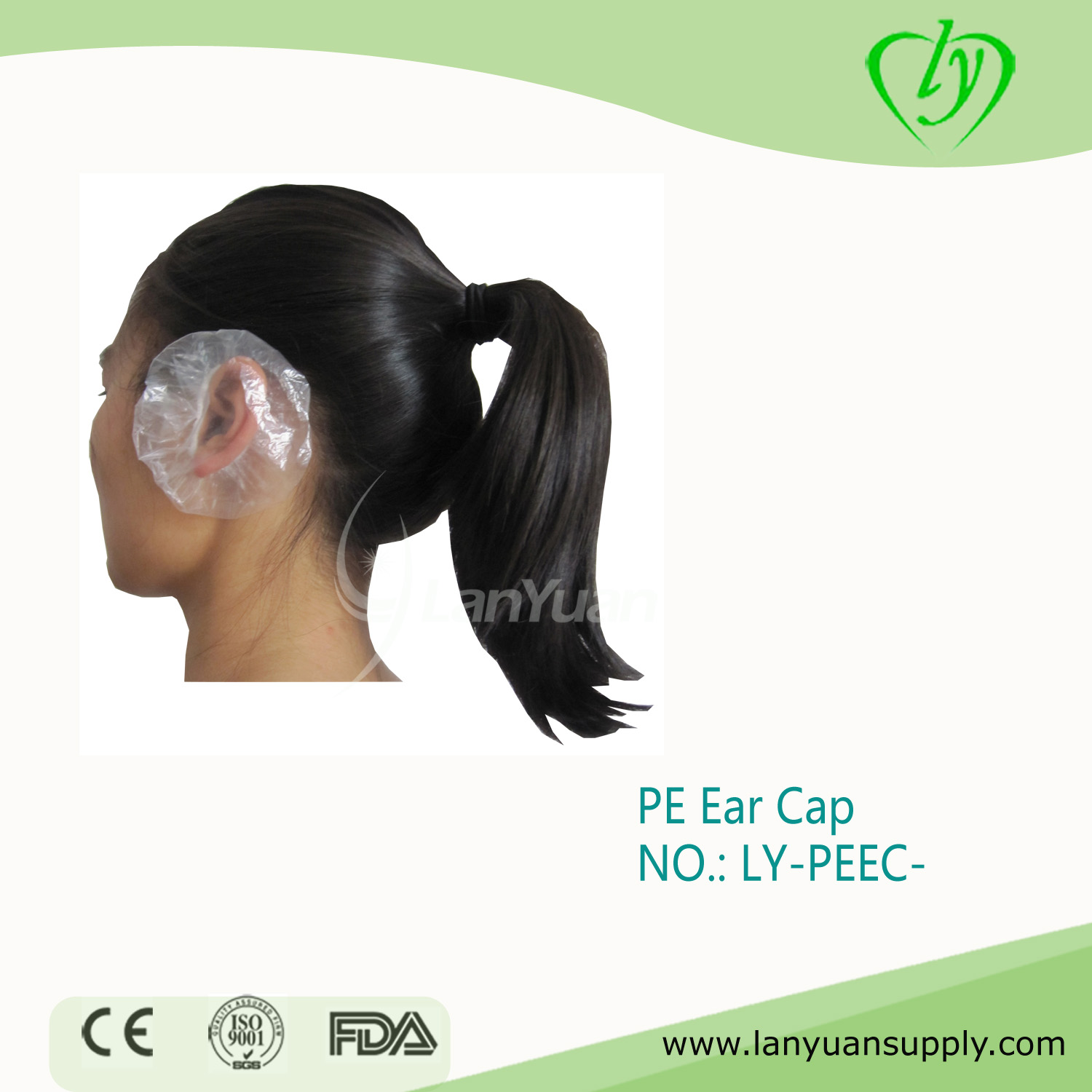 PE Ear Cap for Hair Dressing