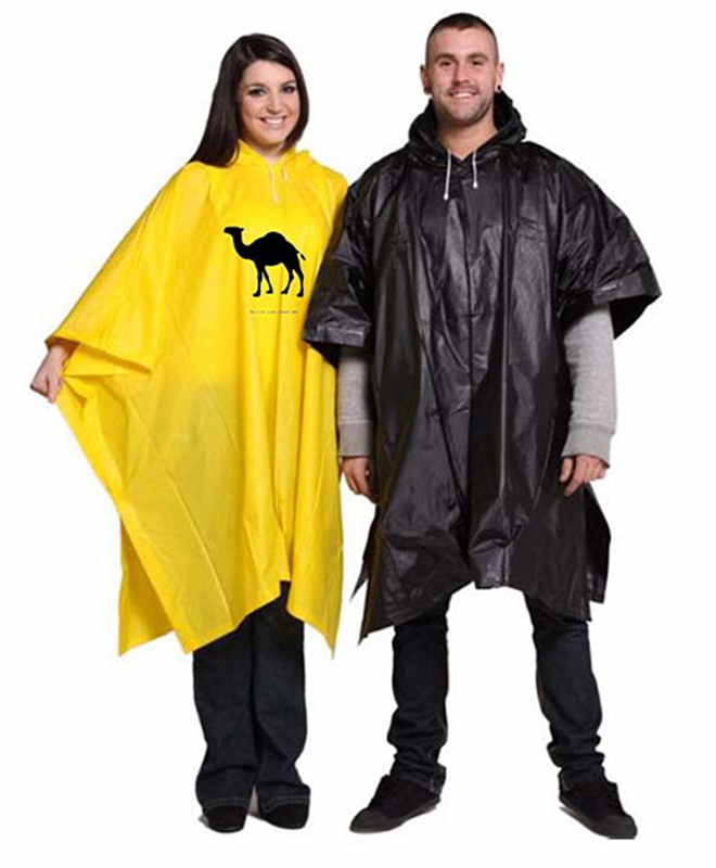 PVC Rainwear Capuchon avec cordon de serrage