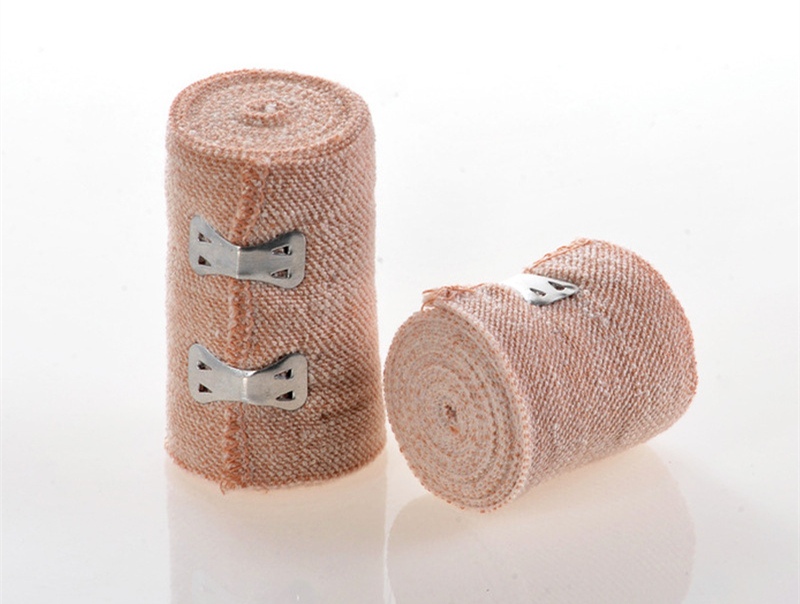 Plain Elastic Bandage in Skin Color for Medical Use