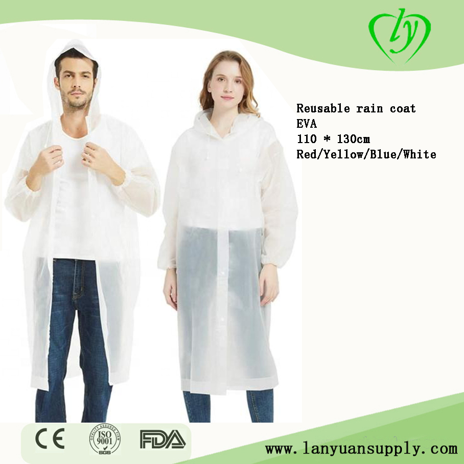 Producer Reusable Long Plastic EVA Raincoat