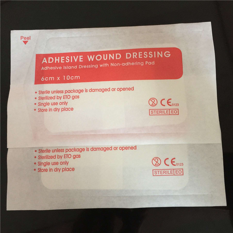 Strip Hypoallergenic CE Sterile Medical Surgical Adhesive Non Woven Wound Dressing With Absorbent Pad