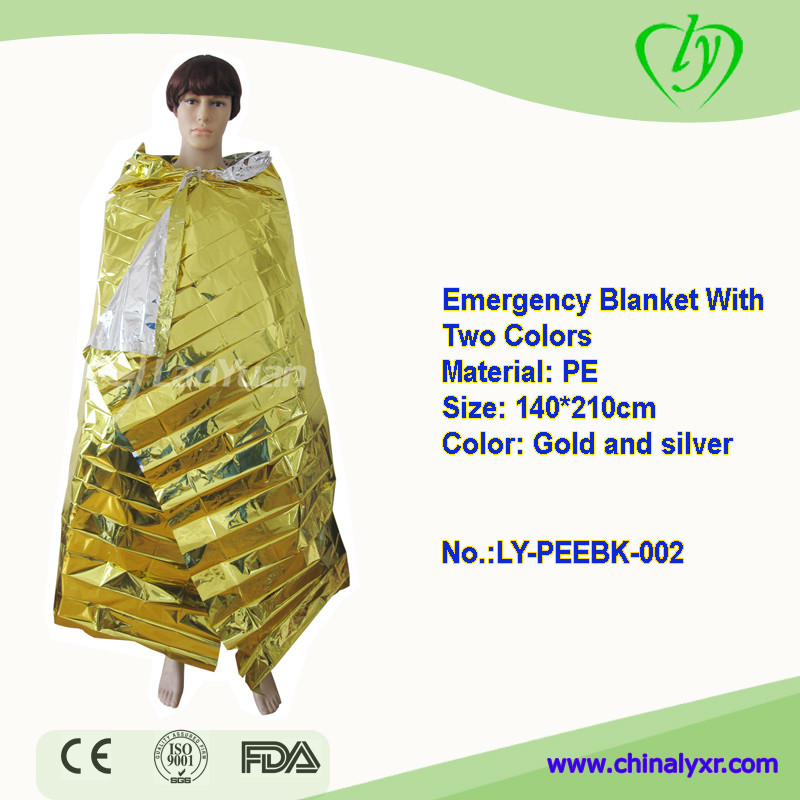 Waterproof Portable Emergency Blanket in Gold