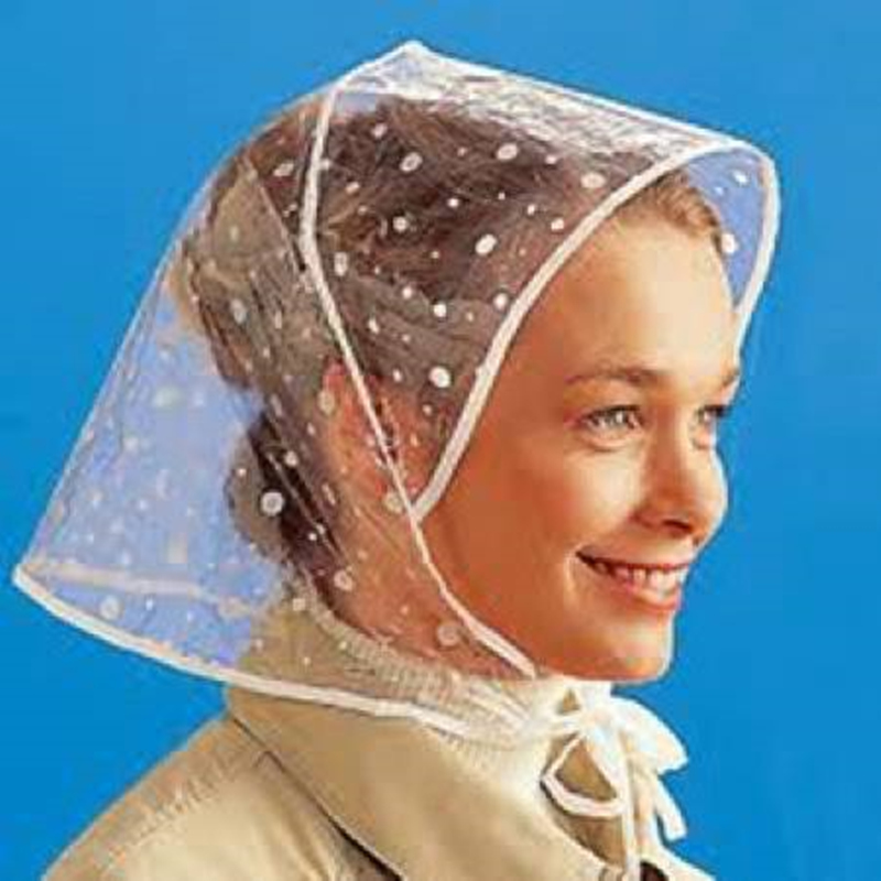 Waterproof Rain Bonnet With Irregular White Dots